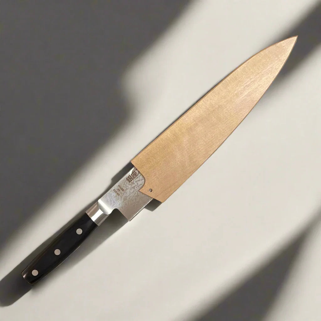 Ginza Steel Magnolie Holz Saya für 200mm Gyuto/Santoku Messer