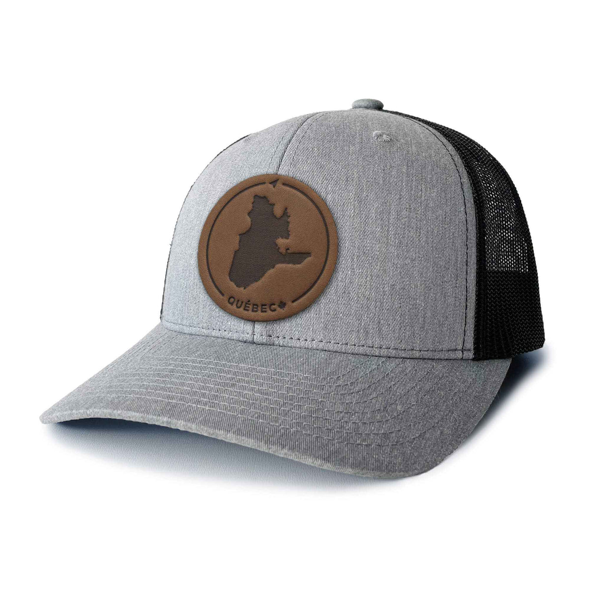 Québec Leather Patch Trucker Hat