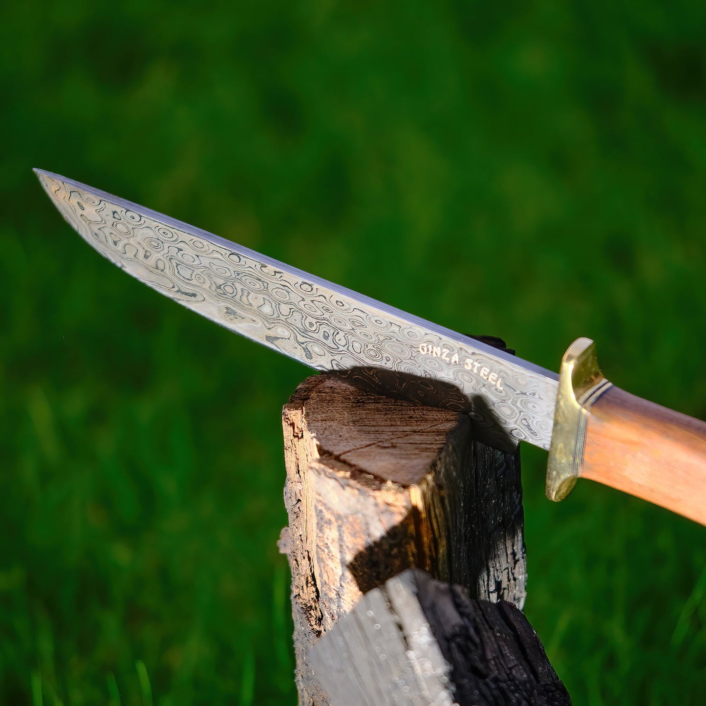 Ginza Steel Haruto-III Bowie-Messer - 9" Klinge mit Lederscheide