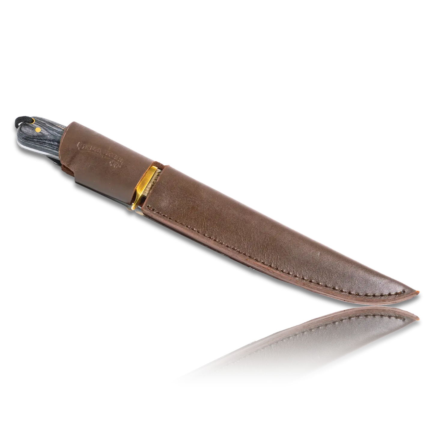 HATIF Bowie-Messer, 8 Zoll Klinge, mit originaler Lederscheide