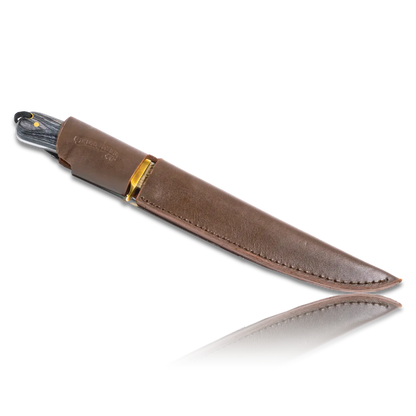 HATIF Bowie-Messer, 8 Zoll Klinge, mit originaler Lederscheide