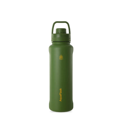 AquaFlask 1080ml (40oz) Edelstahl-Trinkflasche mit Sportverschluss – Heiß- & Kaltgetränke, auslaufsicher, BPA--frei