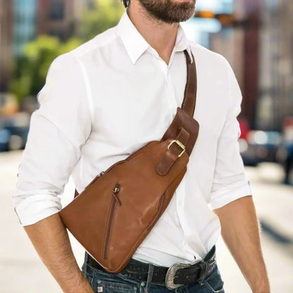 Premium Leather Sling Bag | Backpack | Crossbody Messenger Bag