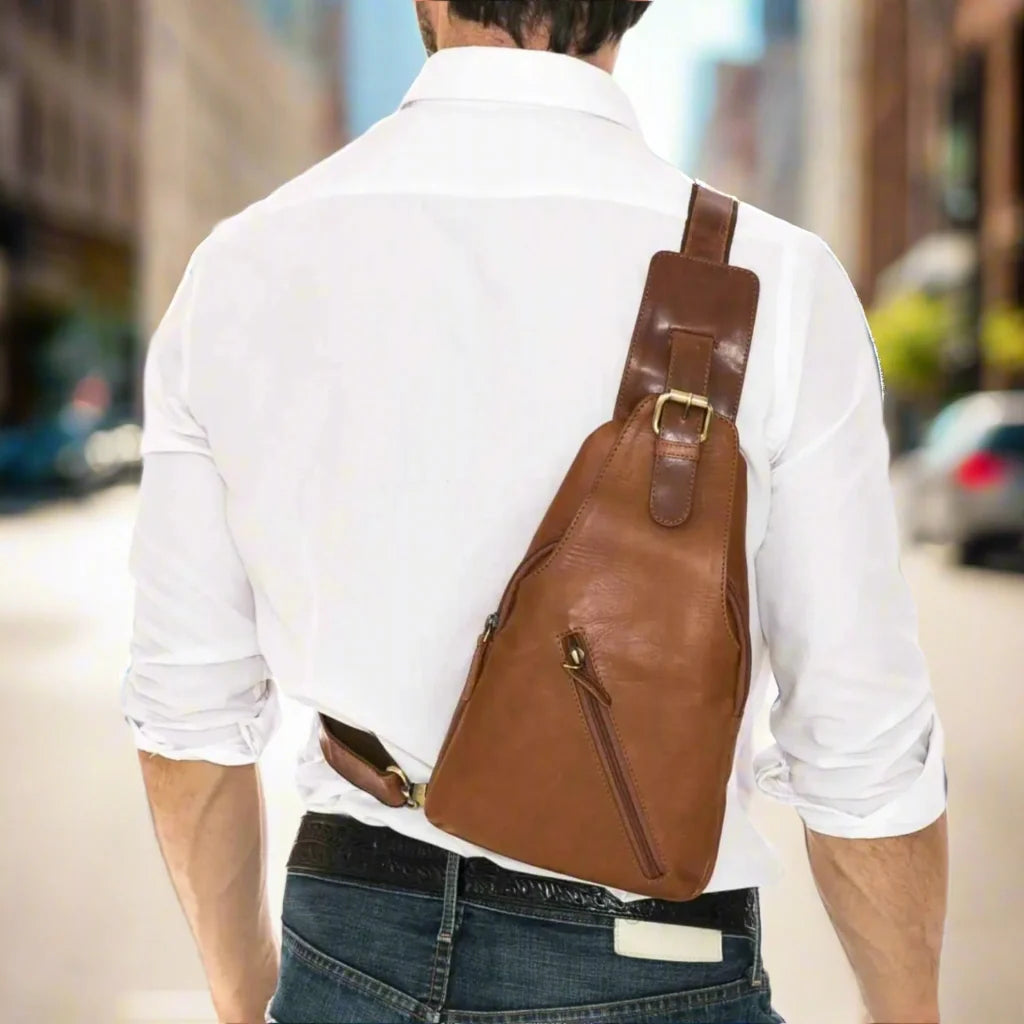 Premium Leather Sling Bag | Backpack | Crossbody Messenger Bag