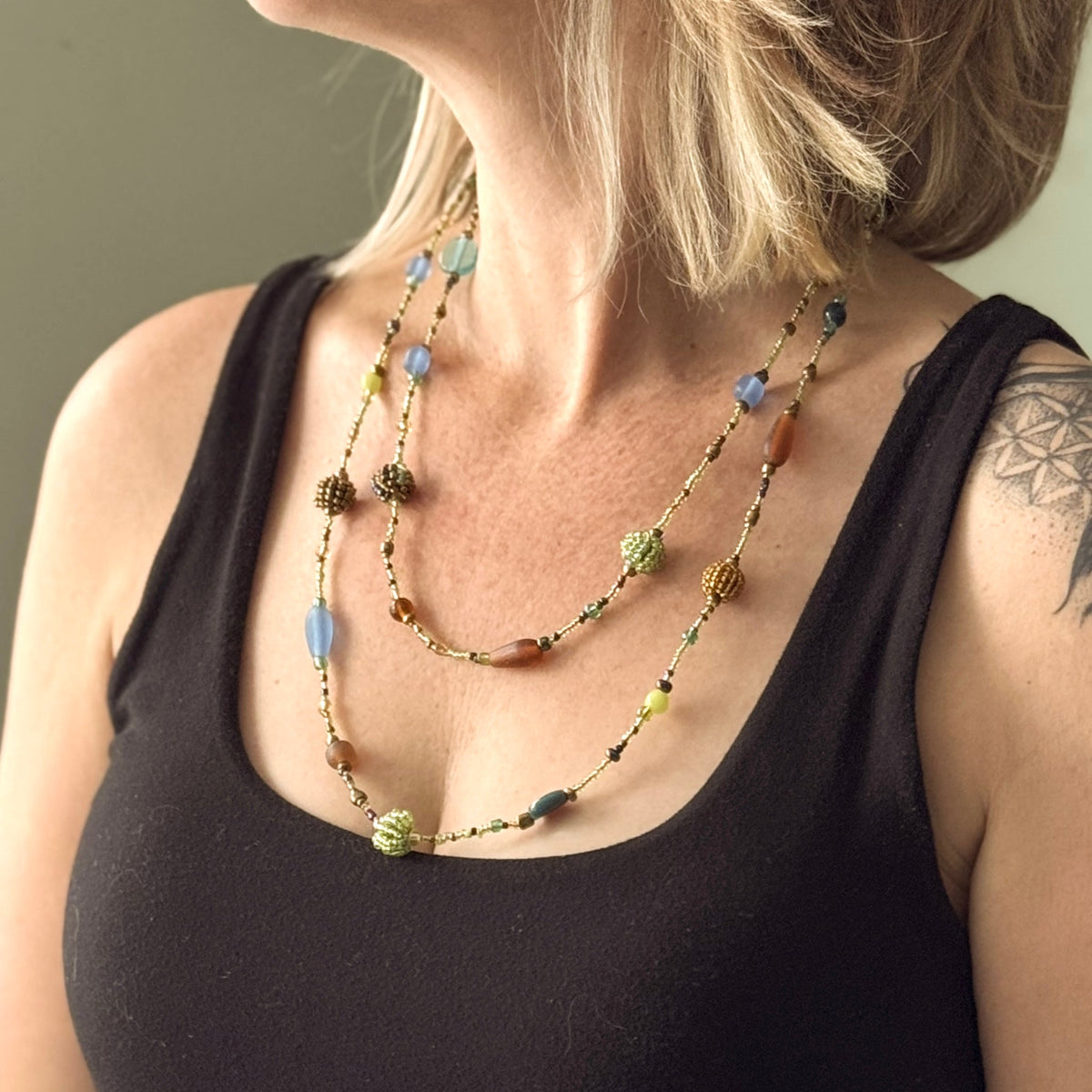 Small Beaded Ball Necklace