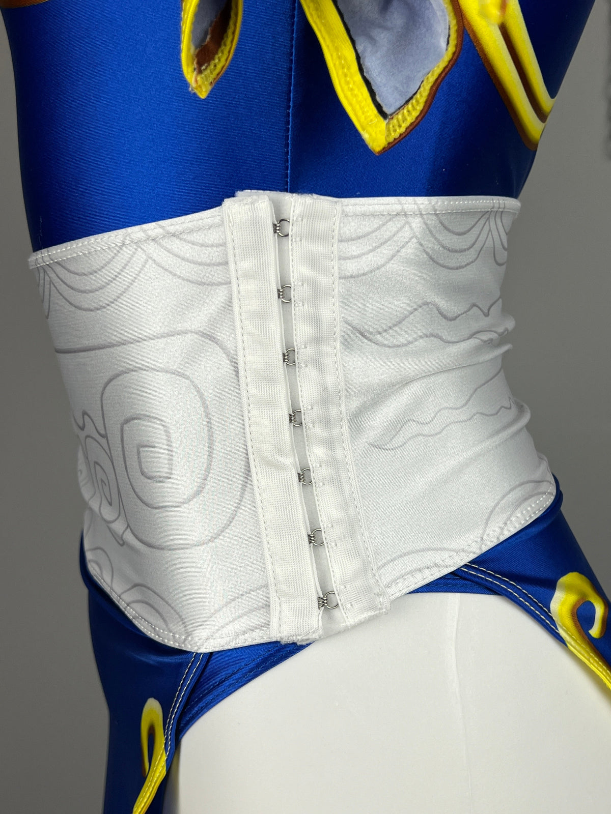 【DISCONTINUED】Chun-Li Inspired Cosplay Bodysuit Set with Detachable Skirt & Accessories