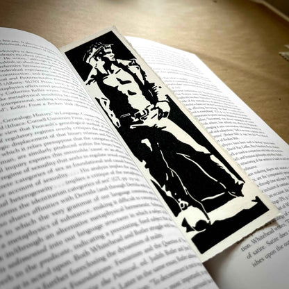Leather David Bookmark | LINOCUT PRINT
