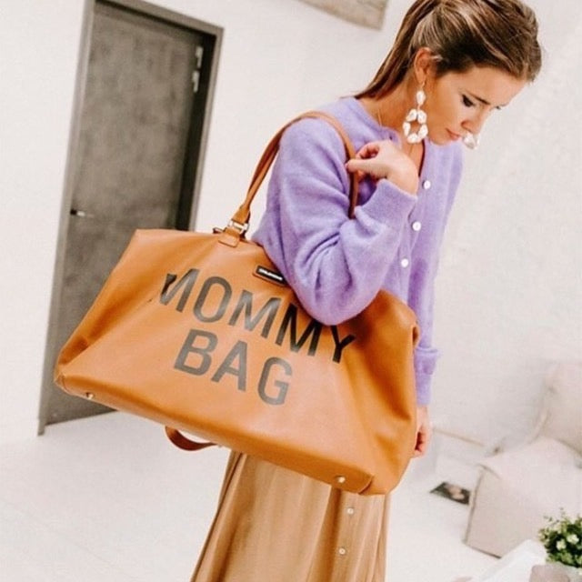 Vintage Leder-Look Braune Wickeltasche