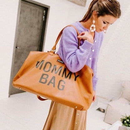 Vintage Leder-Look Braune Wickeltasche