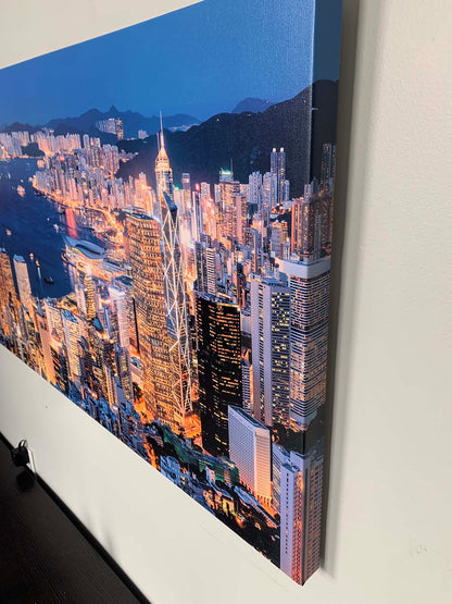 Leinwandbild-Hongkong-Skyline-Wandbild