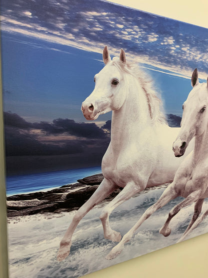Die 7 Glückspferde – Leinwandbild mit Tiermotiv – Wandkunst