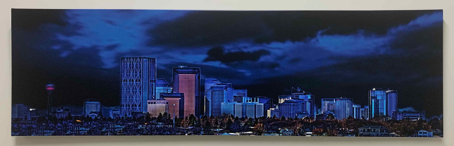 Leinwandbild – Calgary in Blau – Wandkunst