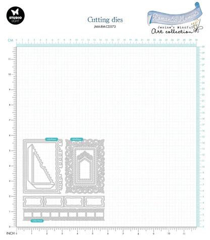 JMA Cutting Die Artist Trading Cards & Strips Romantic Moments 135x135x1mm 15 PC nr.573