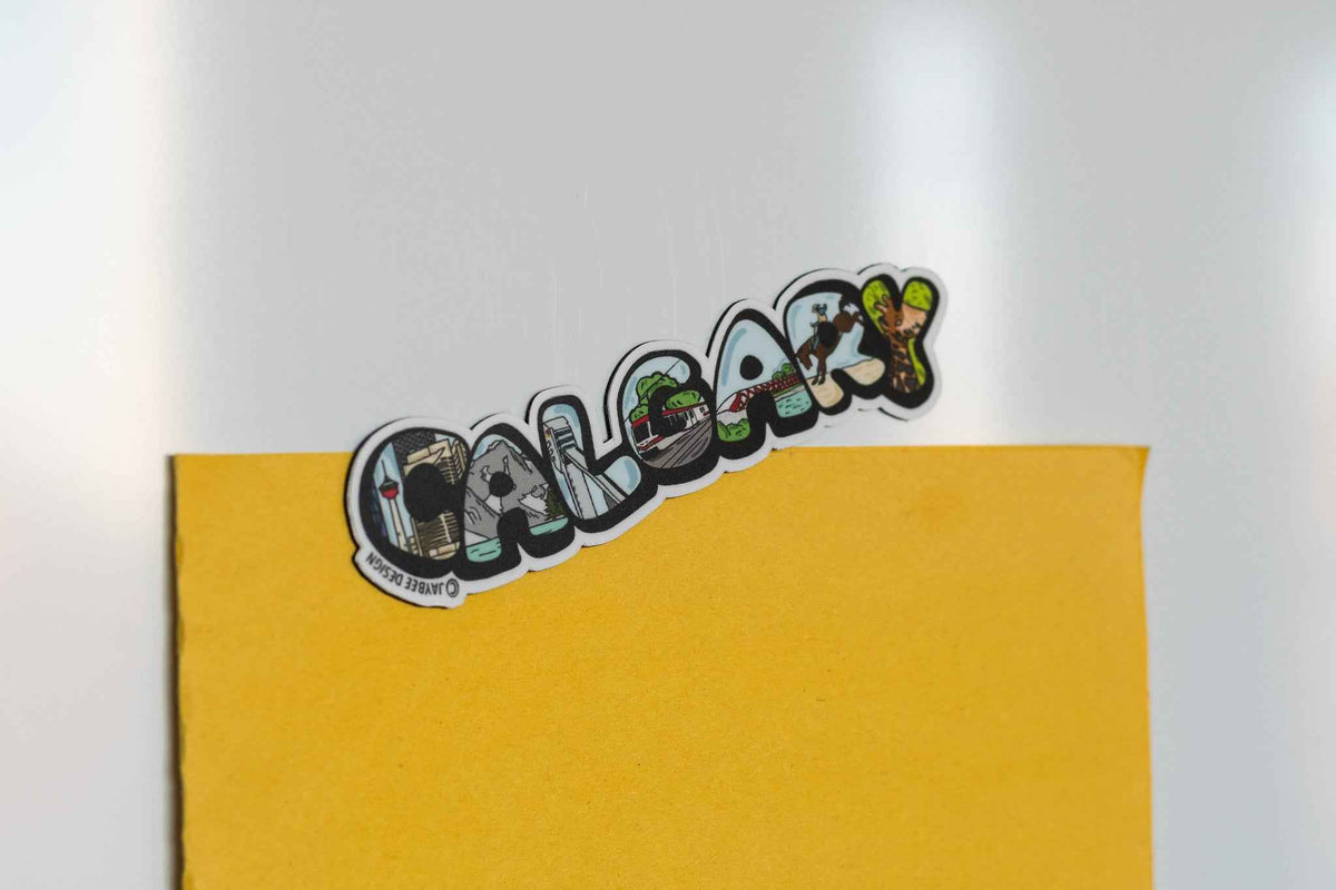 Calgary Icons Vinyl Magnet