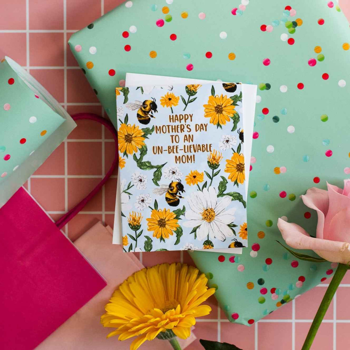 Happy Mother's Day To An Un-Bee-Lievable Mom! - Greeting Card