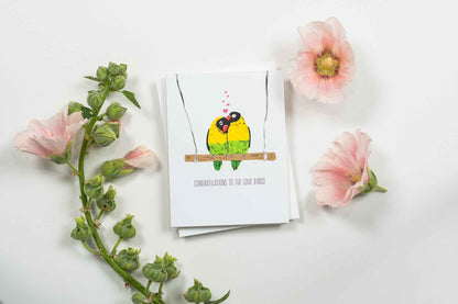 Congratulations To The Love Birds! - Greeting Card