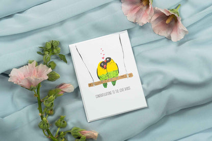 Congratulations To The Love Birds! - Greeting Card