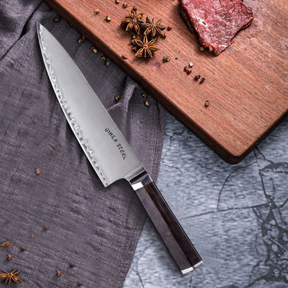 PORTIA 20 | Chef Knife 8" Damascus VG10 Steel / Ebony Wood handle
