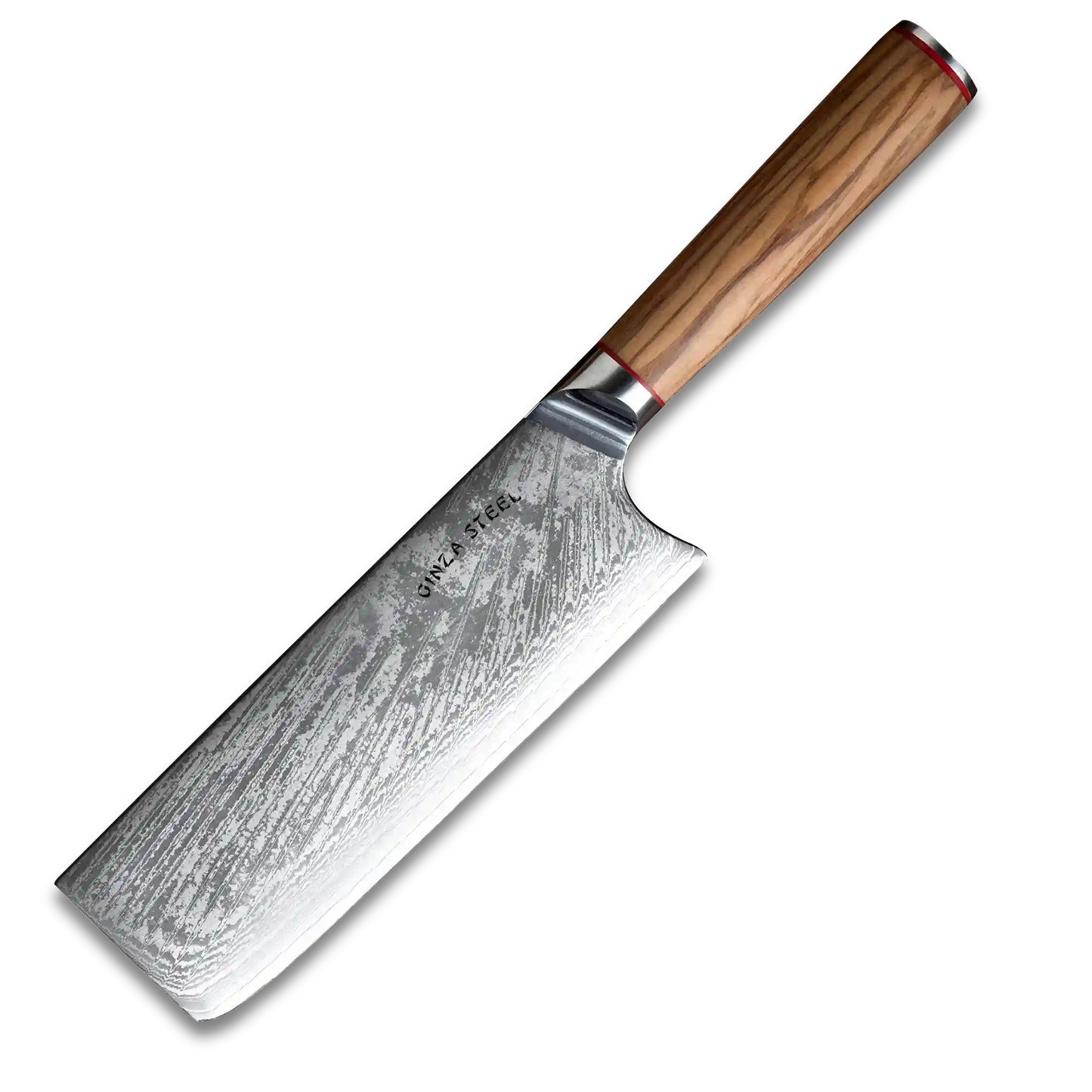 MIA X | Cleaver 7" Damast AUS10 Stahl 67 Lagen / Olivenholzgriff