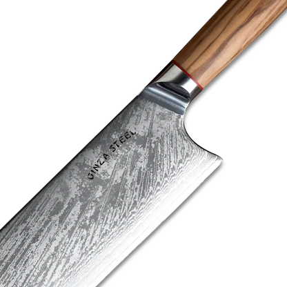 MIA X | Cleaver 7" Damast AUS10 Stahl 67 Lagen / Olivenholzgriff