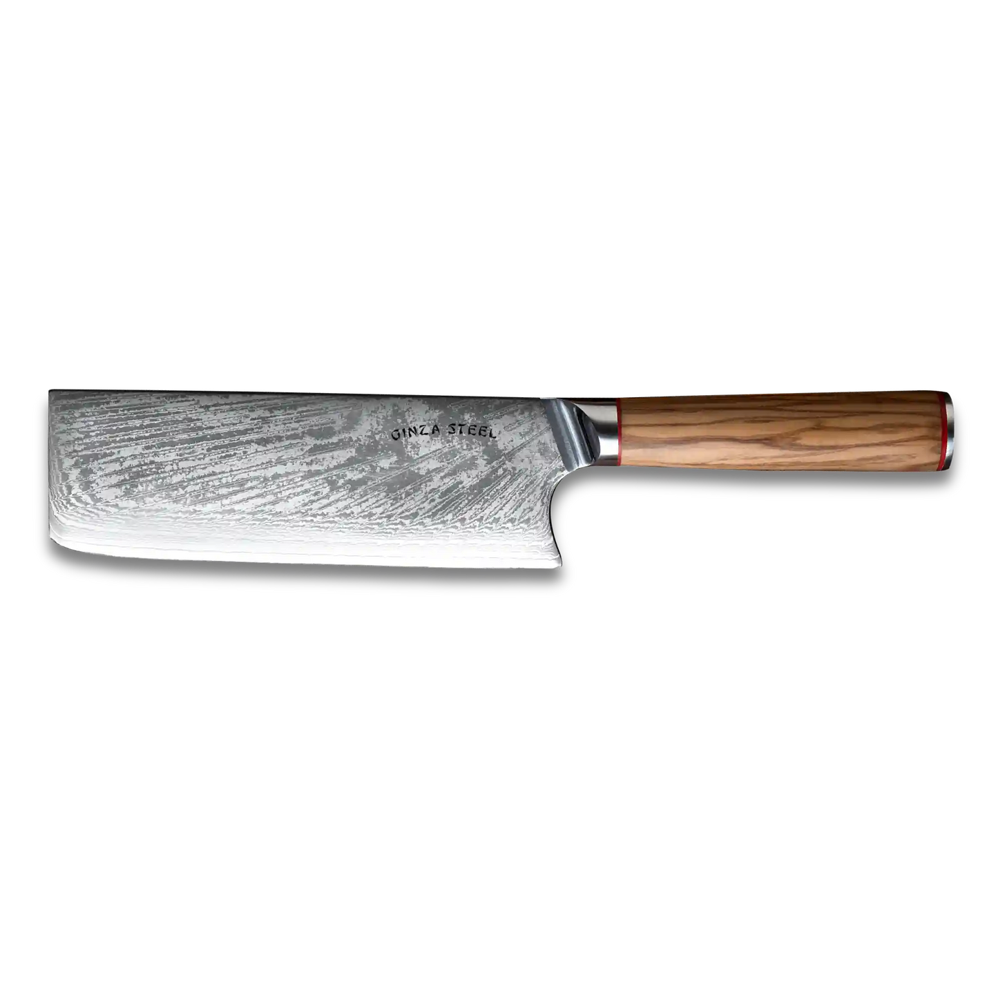 MIA X | Cleaver 7" Damast AUS10 Stahl 67 Lagen / Olivenholzgriff