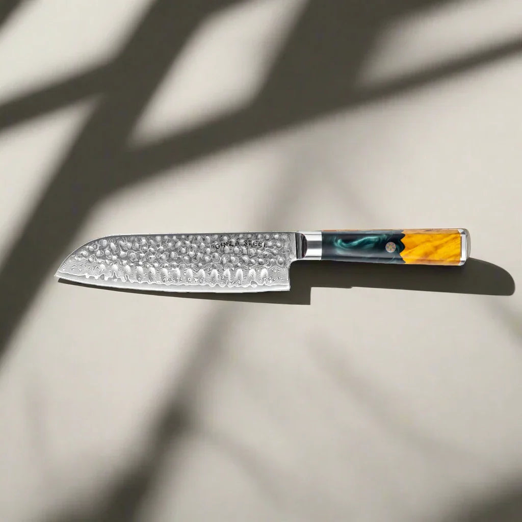 Kaze Katana Santoku Messer 7″ | Damaststahl von Ginza Steel