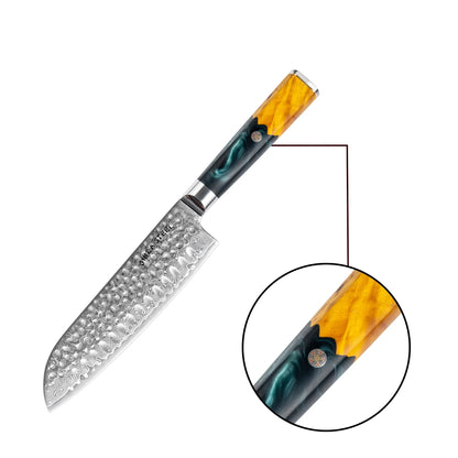 Kaze Katana Santoku Messer 7″ | Damaststahl von Ginza Steel