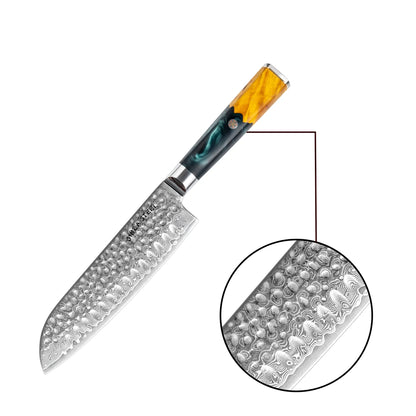Kaze Katana Santoku Messer 7″ | Damaststahl von Ginza Steel
