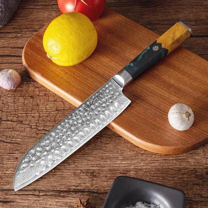 Kaze Katana Santoku Messer 7″ | Damaststahl von Ginza Steel