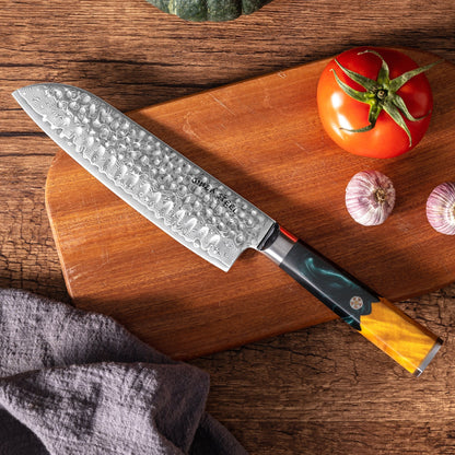 Kaze Katana Santoku Messer 7″ | Damaststahl von Ginza Steel