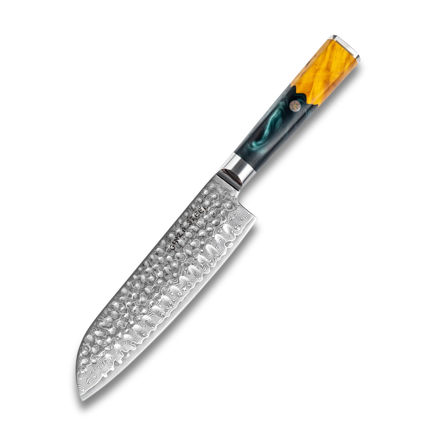Kaze Katana Santoku Messer 7″ | Damaststahl von Ginza Steel
