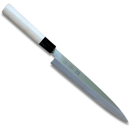 Kaze no Hikari 210 | Yanagiba 210mm Kohlenstoffstahl SK5, Weicheisenklinge | Hergestellt in Japan