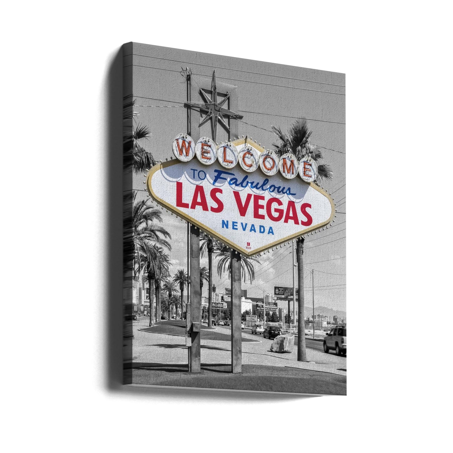 Wandbild LAS VEGAS Sign - farbcodiert
