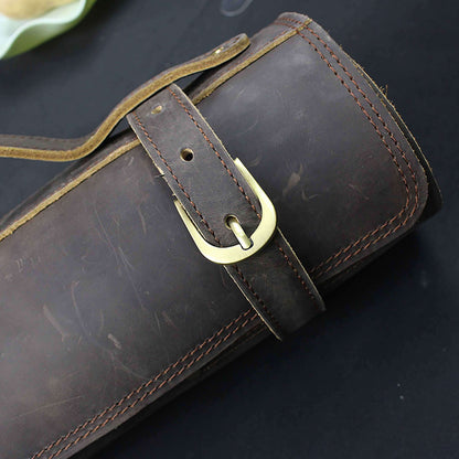 Ginza Steel Vollnarbenleder Messertasche Rustikales Braun