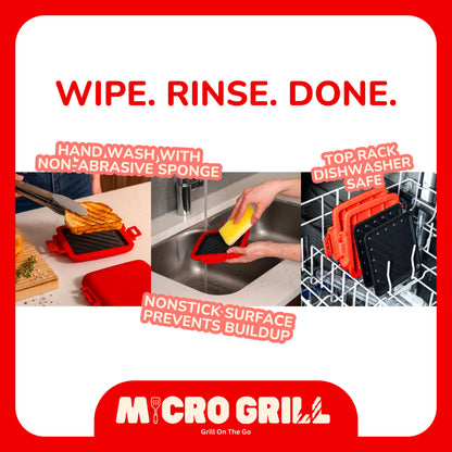 Micro Grill Classic™ Toastie Maker, Mikrowellen-Grill, Sandwich-Toaster, 3-Minuten-Grilled-Cheese, knusprig, Panini-Presse, spülmaschinenfest, Büro, Zuhause, Reisen & Studentenwohnheime