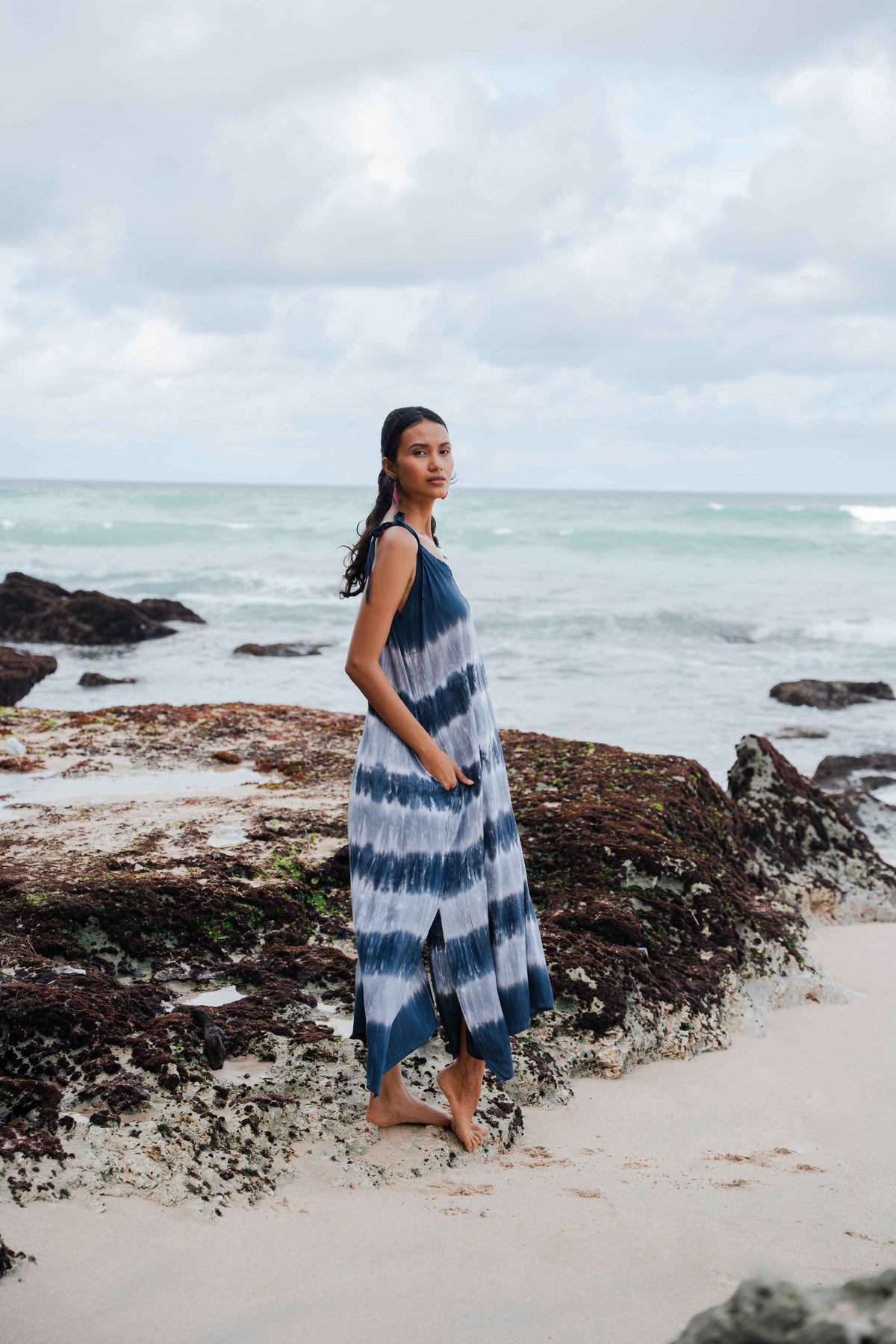 Stripey Dress - Monochrome