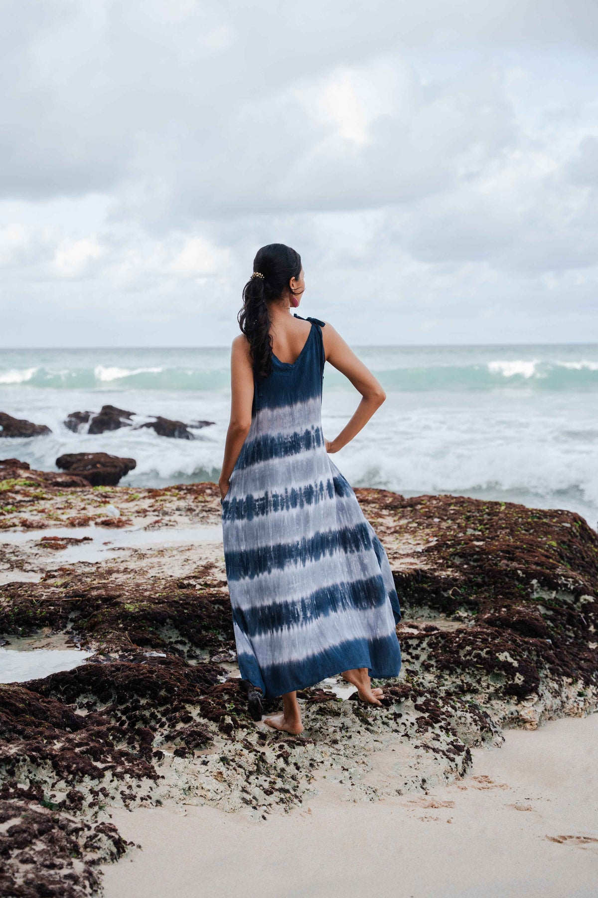 Stripey Dress - Monochrome
