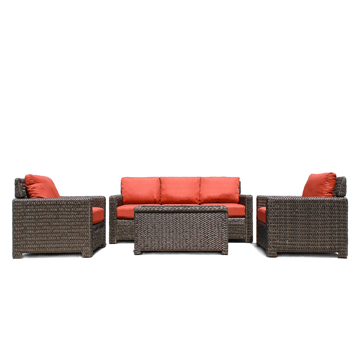 Laguna Point 4-Piece Wicker Outdoor Modular Conversational Set - AURABAGS SHOP
