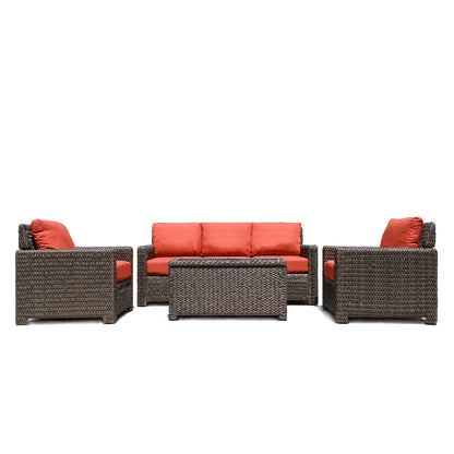Laguna Point 4-Piece Wicker Outdoor Modular Conversational Set - AURABAGS SHOP