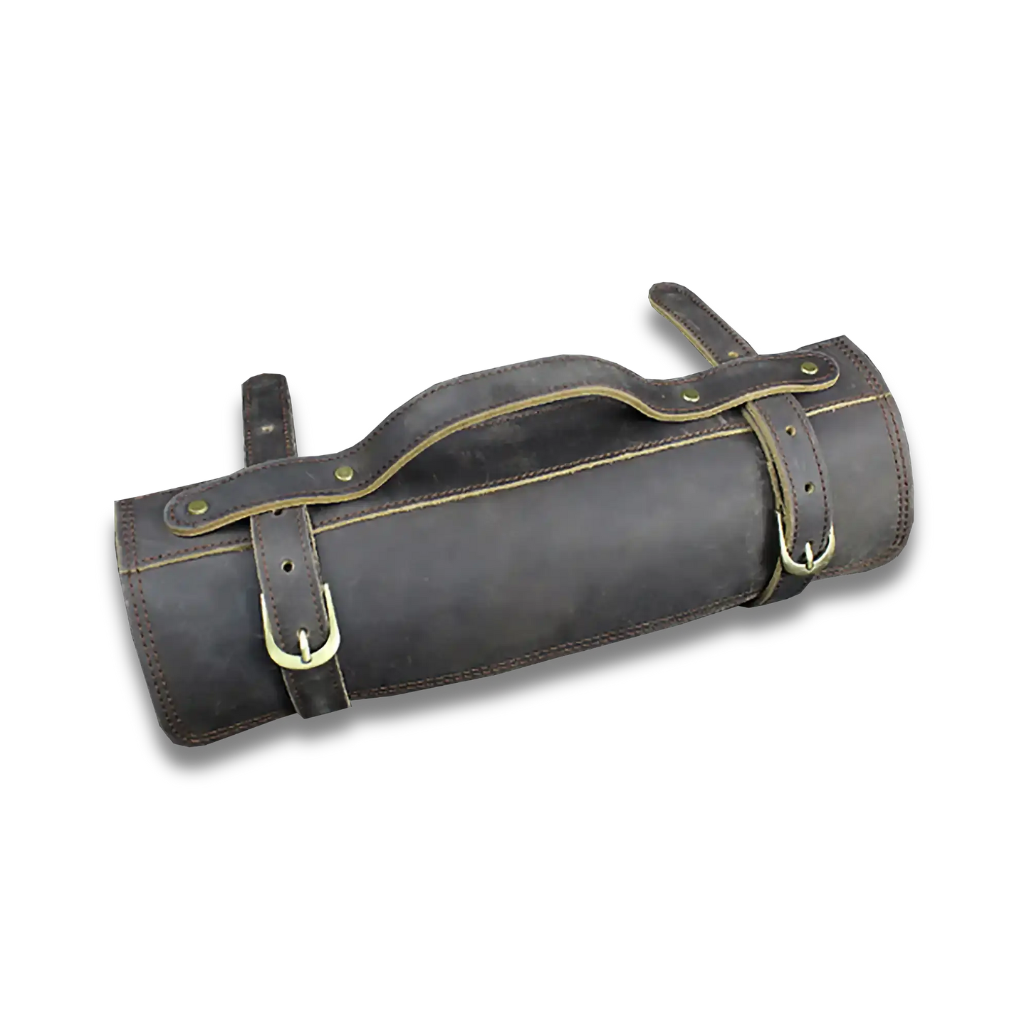 Ginza Steel Vollnarbenleder Messertasche Rustikales Braun