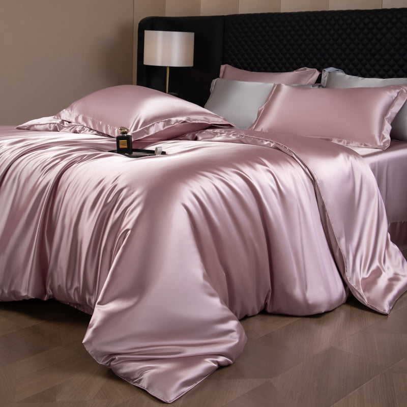 Lustre Luxe Elegantes Bettwäsche-Set – Feenrosa