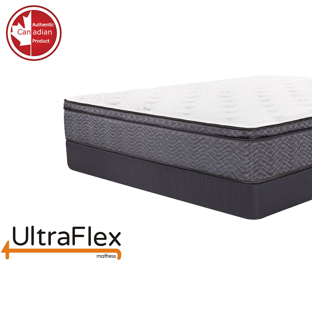 UltraFlex® REVIVE- Hybrid 12” atmungsaktive Pillowtop-Matratze, Wirbelsäulenstütze HD-Federkerne, luxuriöser Komfort hypoallergene Schaumumhüllung, druckentlastende Spulen, umweltfreundliche Matratze (Hergestellt in Kanada)