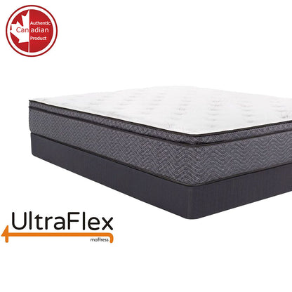 UltraFlex® REVIVE- Hybrid 12” atmungsaktive Pillowtop-Matratze, Wirbelsäulenstütze HD-Federkerne, luxuriöser Komfort hypoallergene Schaumumhüllung, druckentlastende Spulen, umweltfreundliche Matratze (Hergestellt in Kanada)