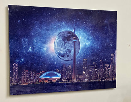 Wandkunst-Heller Himmel mit CN Tower-Metalldruck auf Aluminium-Toronto-Limitierte Auflage