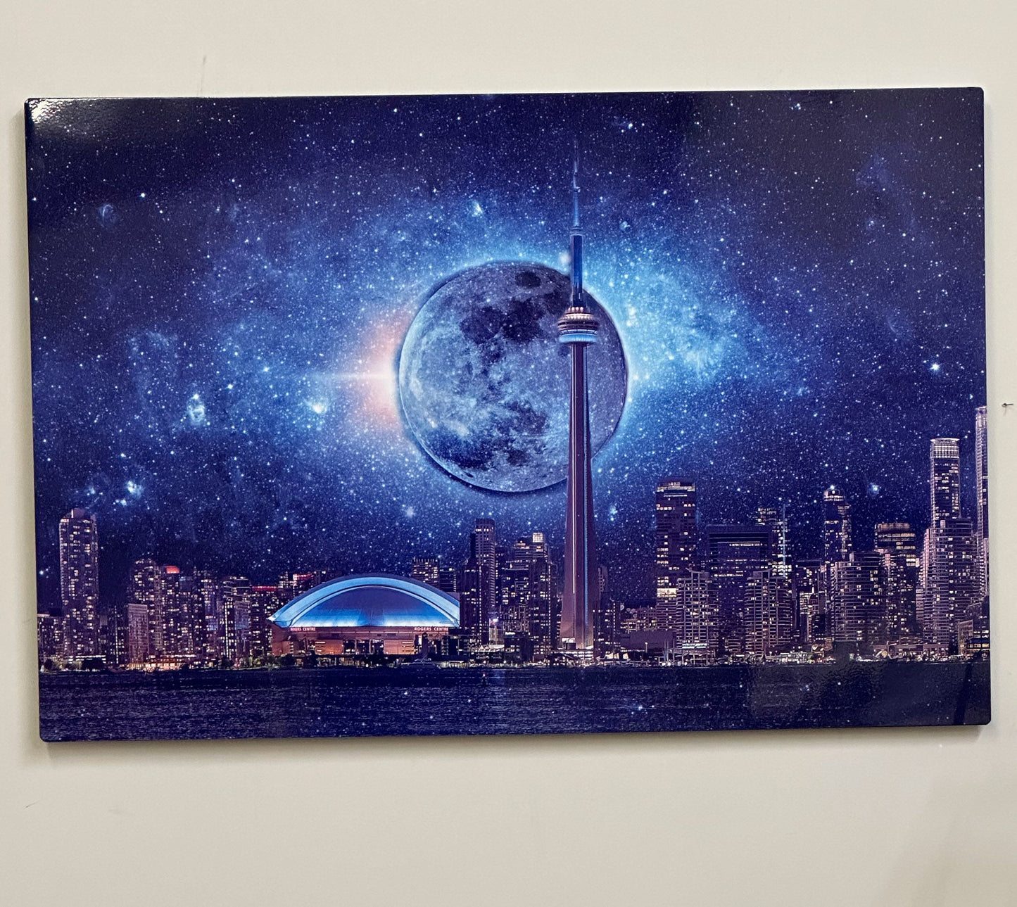 Wandkunst-Heller Himmel mit CN Tower-Metalldruck auf Aluminium-Toronto-Limitierte Auflage