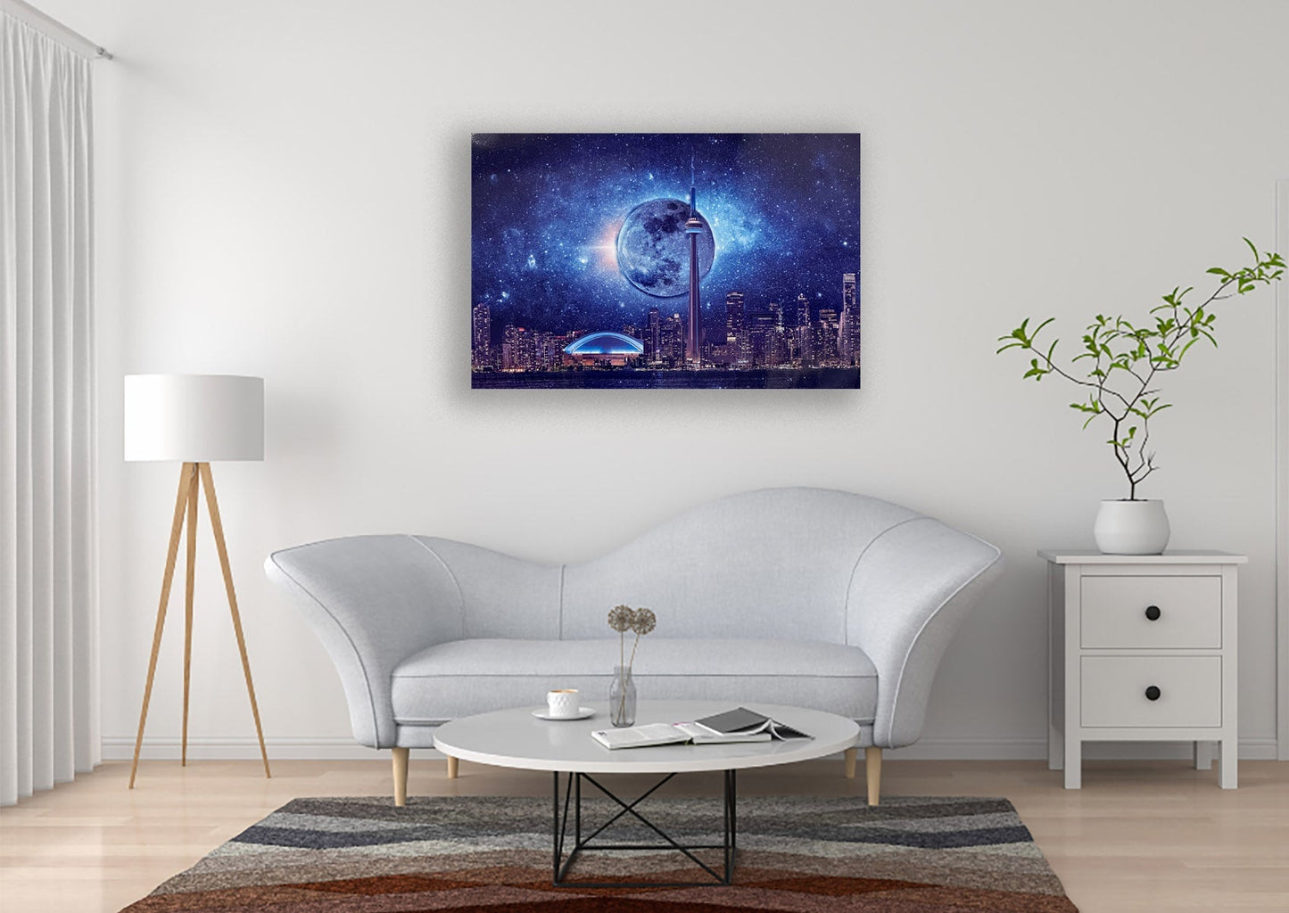 Wandkunst-Heller Himmel mit CN Tower-Metalldruck auf Aluminium-Toronto-Limitierte Auflage