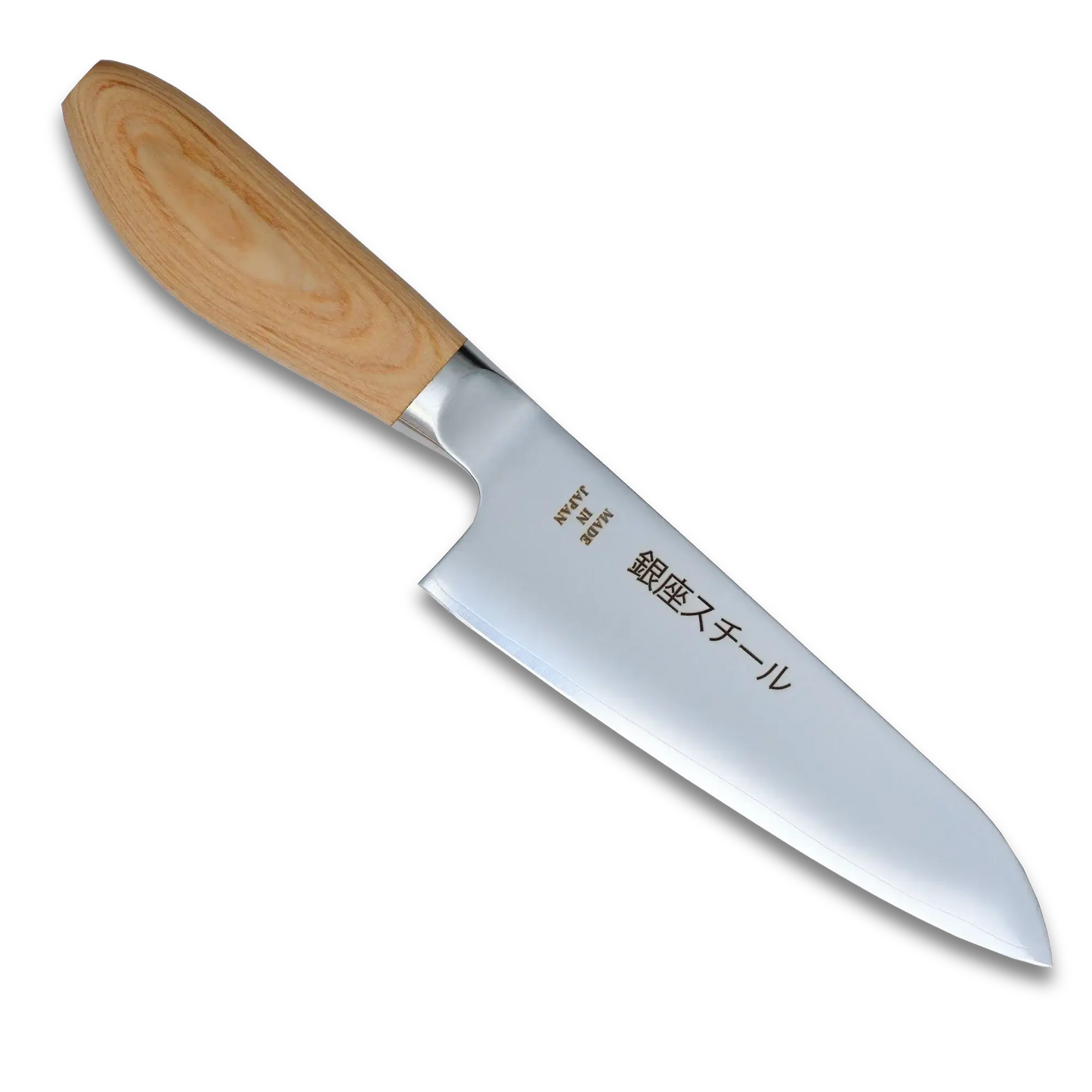 MATSUE 165 - MV Edelstahl Santoku Messer 165mm/Naturholzgriff