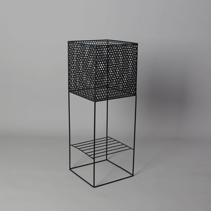 Salma Übertopf aus Metall, schwarz, 70 cm