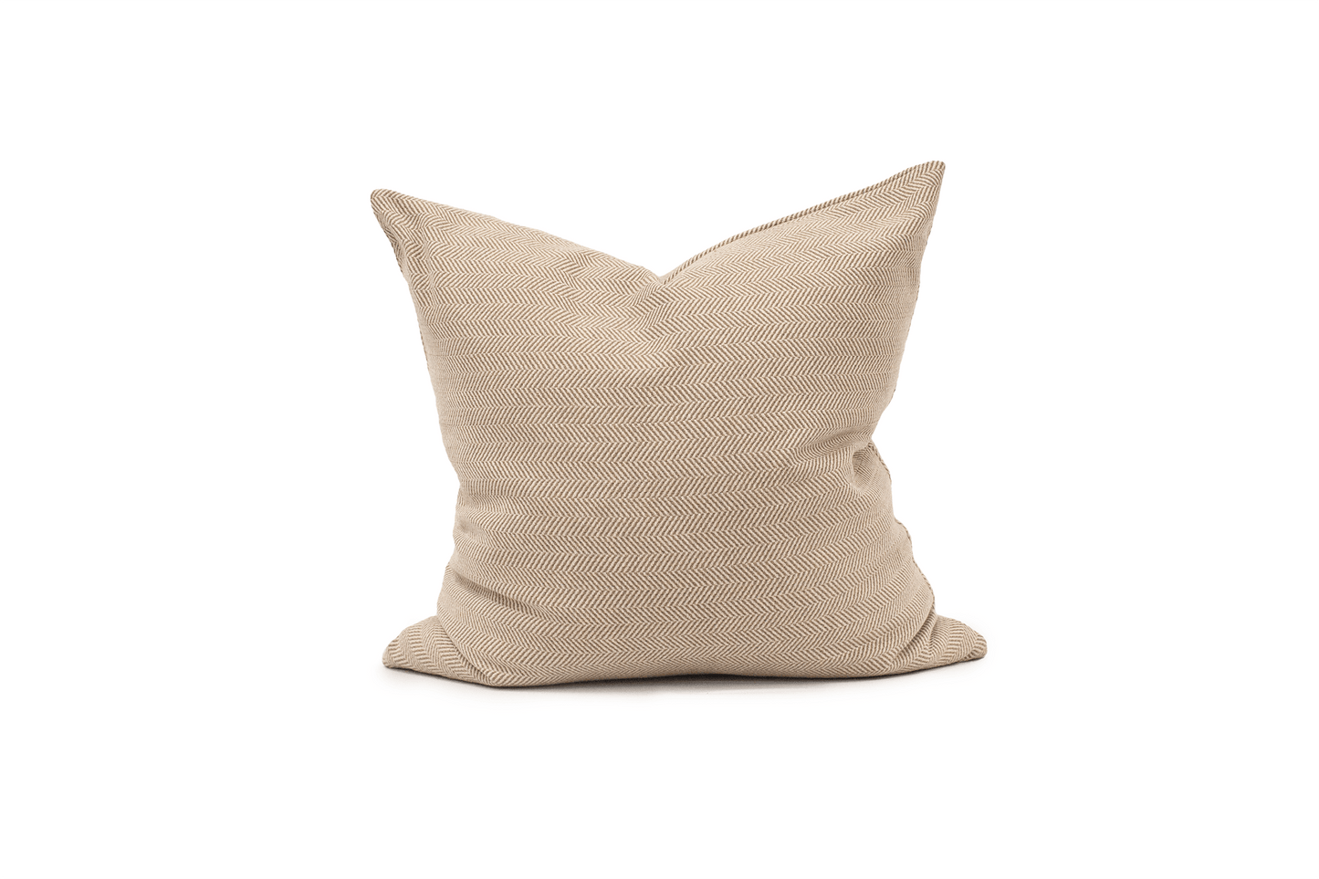 Mushroom Herringbone Cushion Cover
