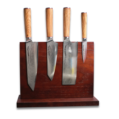 Ginza Steel KC Series MIA FIVE – 5-teiliges essentielles Messerset mit magnetischem Holzblock